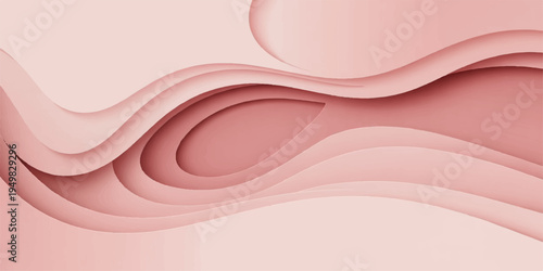A soft pink abstract wallpaper featuring flowing rose waves and silk texture creates a romantic vector design pattern perfect for a Valentine heart backdrop or light art decoration