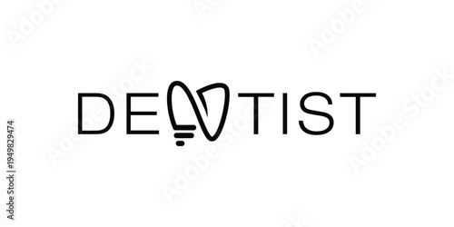 Modern Dentist Wordmark Logo Design for Dental Clinic and Healthcare Branding