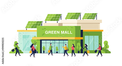 People Walking Outside Green Building.