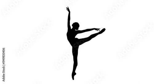 Silhouette of a dancer in motion.