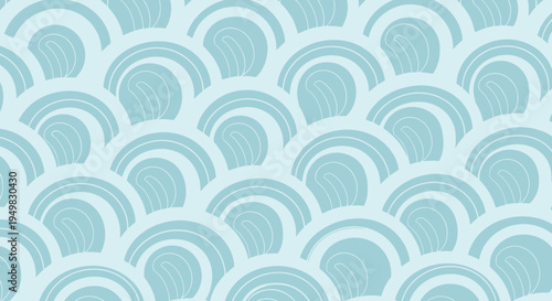 Geometric Pattern of Blue Arches.