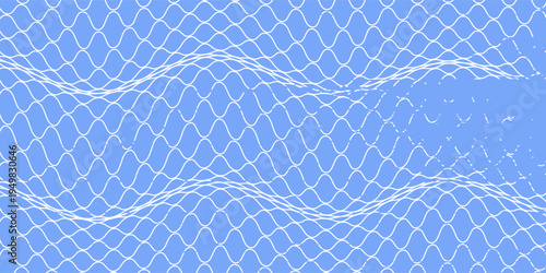 Grunge texture for fishing nets. Seamless pattern for sportswear or soccer goals, volleyball nets, basketball hoops. Modern grunge fishing nets.