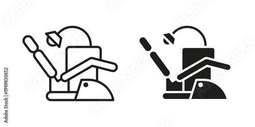 Dentist chair icon symbol collection for web design. Icon Element For Design