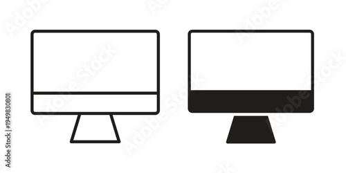 Desktop icon symbol collection for web design. Icon Element For Design
