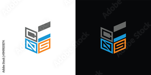 Letter CNS Formwork Panels Logo Design for Construction and Building Company