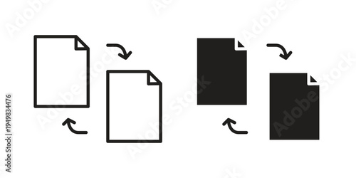 File transfer icon symbol collection for web design. Icon Element For Design