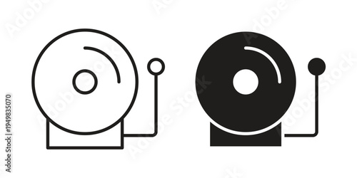 Fire alarm icon symbol collection for web design. Icon Element For Design