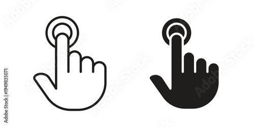 finger tap icon symbol collection for web design. Icon Element For Design