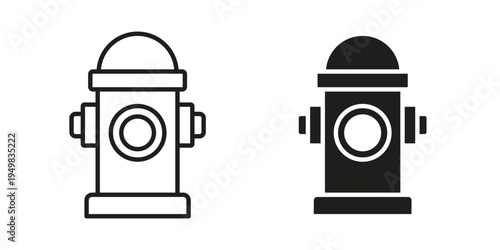 Fire hydrant icon symbol collection for web design. Icon Element For Design