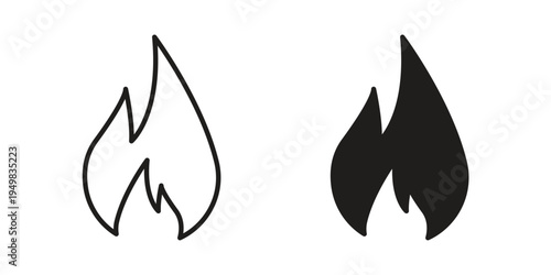 Fire icon symbol collection for web design. Icon Element For Design