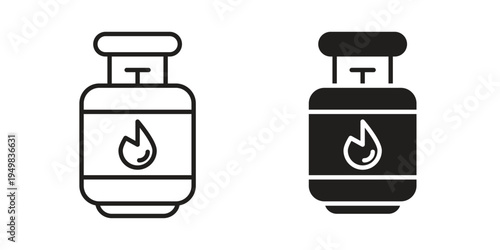 Gas cylinders icon symbol collection for web design. Icon Element For Design