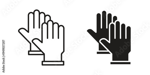 Glove icon symbol collection for web design. Icon Element For Design