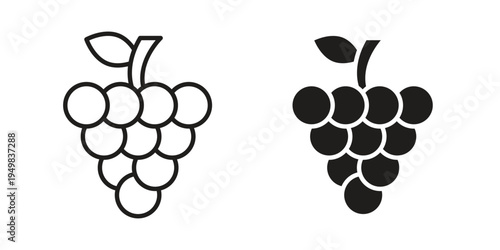 Grapes icon symbol collection for web design. Icon Element For Design
