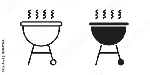 Grill icon symbol collection for web design. Icon Element For Design