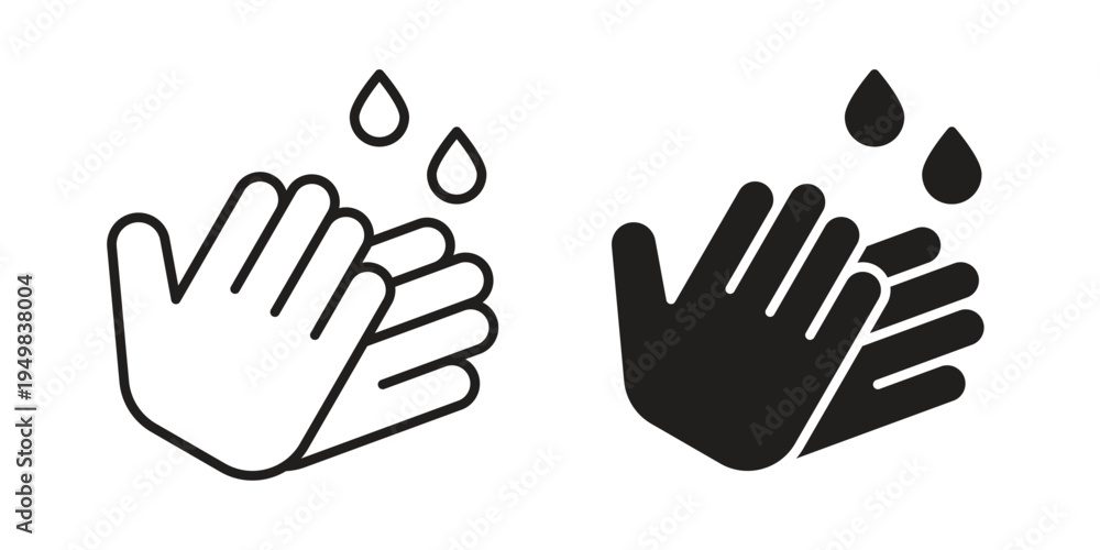 Obraz premium Handwashing icon symbol collection for web design. Icon Element For Design