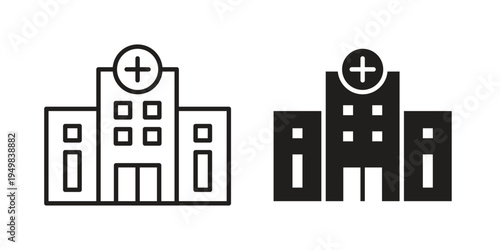 Hospital icon symbol collection for web design. Icon Element For Design