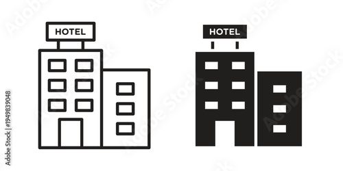 hotel icon symbol collection for web design. Icon Element For Design