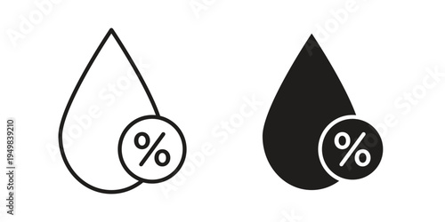 Humidity icon symbol collection for web design. Icon Element For Design