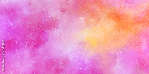 vibrant pink and orange watercolor background with soft abstract wash textures warm orange tones the design includes soft edges.
