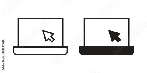 Laptop icon symbol collection for web design. Icon Element For Design