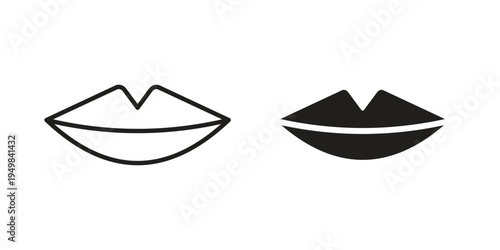 Lips icon symbol collection for web design. Icon Element For Design