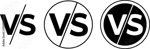 Comparison of different visual representations of the word versus in graphic design