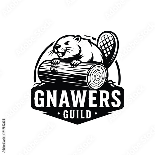The Gnawers Guild emblem featuring a beaver with a log, a symbol of craftsmanship.