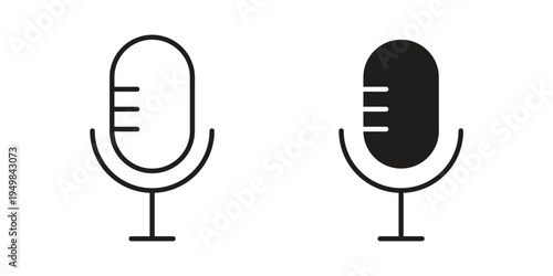 Microphone icon symbol collection for web design. Icon Element For Design