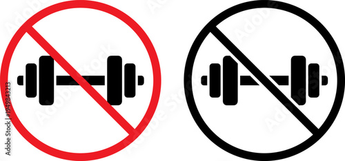 Prohibition symbols for audio recording and photography restrictions in visual format