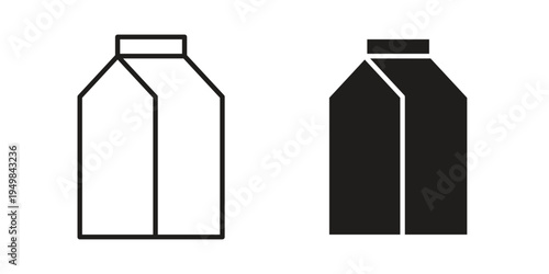 Milk carton icon symbol collection for web design. Icon Element For Design