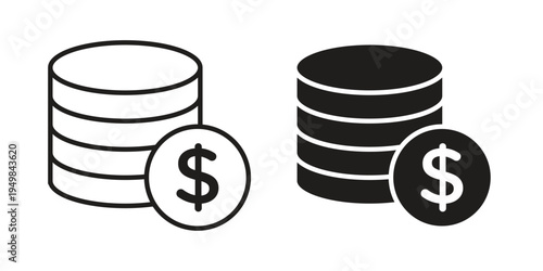 Money icon symbol collection for web design. Icon Element For Design