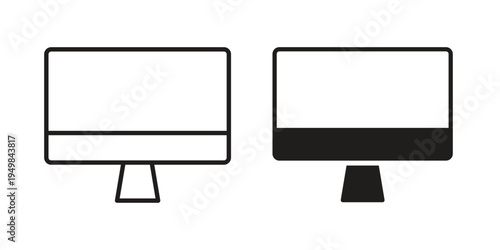 Monitor icon symbol collection for web design. Icon Element For Design
