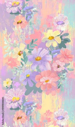 High definition artistic flower pattern