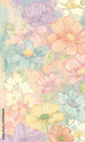 High definition artistic flower pattern