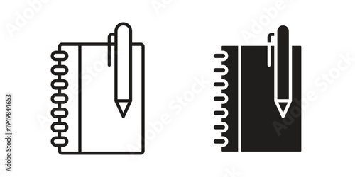 Notebook icon symbol collection for web design. Icon Element For Design