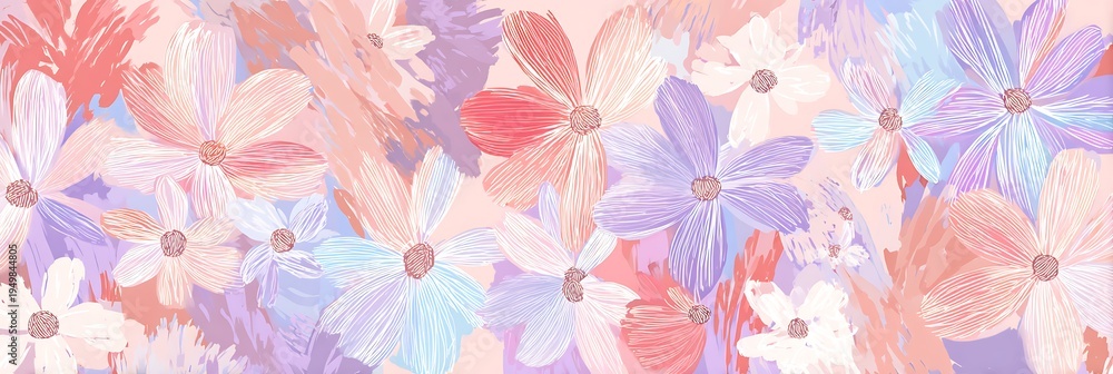 Fototapeta premium High definition artistic flower pattern