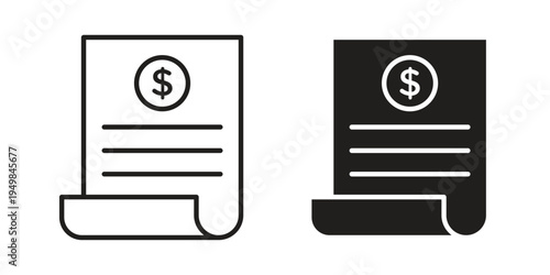 Payroll icon symbol collection for web design. Icon Element For Design