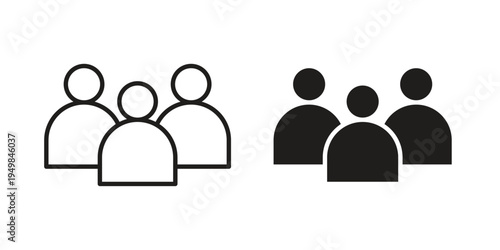People group icon symbol collection for web design. Icon Element For Design