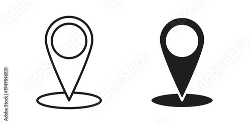 Pin icon symbol collection for web design. Icon Element For Design