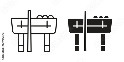 Pool table icon symbol collection for web design. Icon Element For Design