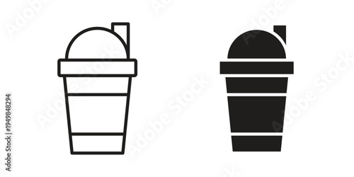 Protein shake icon symbol collection for web design. Icon Element For Design