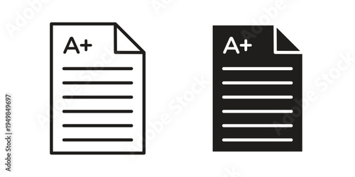 Report card icon symbol collection for web design. Icon Element For Design