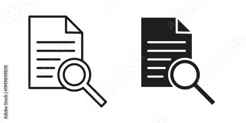 Research icon symbol collection for web design. Icon Element For Design