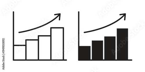 Sales growth icon symbol collection for web design. Icon Element For Design