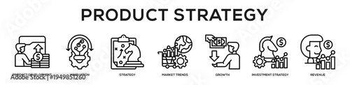 Product Strategy web banner icon illustration concept
