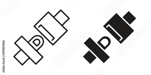 Seatbelt icon symbol collection for web design. Icon Element For Design