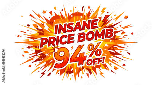 Insane Price Bomb with 94% Off Sale Banner