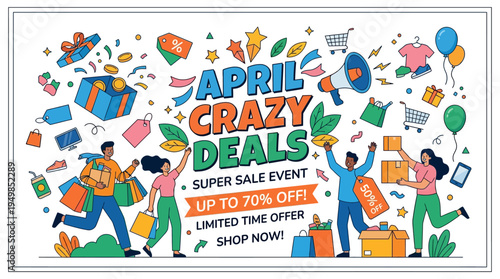 April Crazy Deals Sale Event Advertisement