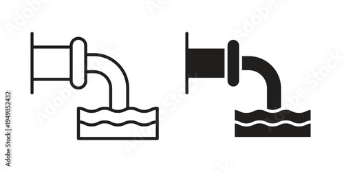 Sewage icon symbol collection for web design. Icon Element For Design