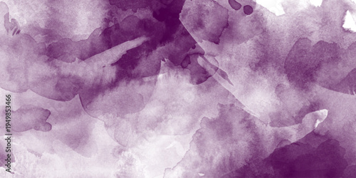  abstract purple smoke watercolor background, soft hues and textured design, natural marble pattern template colorful violet watercolor background for Valentine day or wedding.